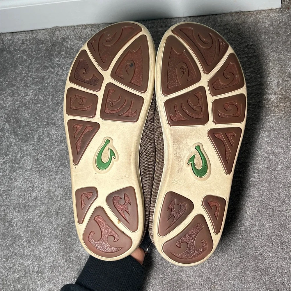 Olukai Nohea Mesh Slip-On Shoes Men’s Size 9 Brown Lightweight Casual Loafers